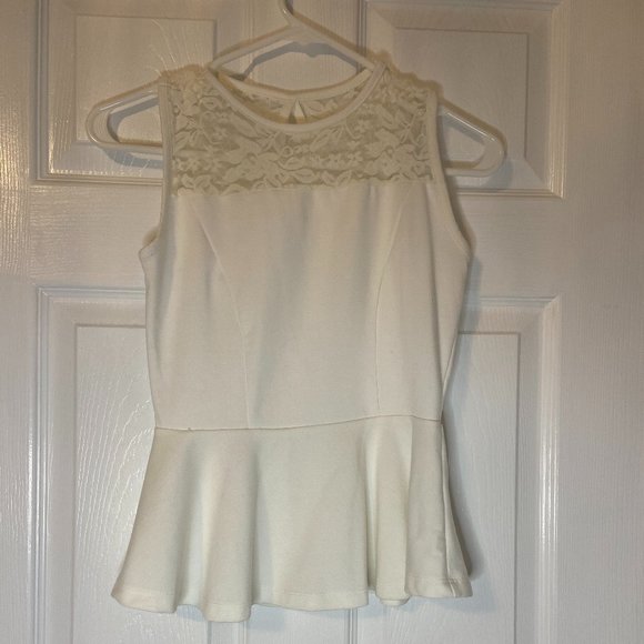 White peplum top - Picture 1 of 1